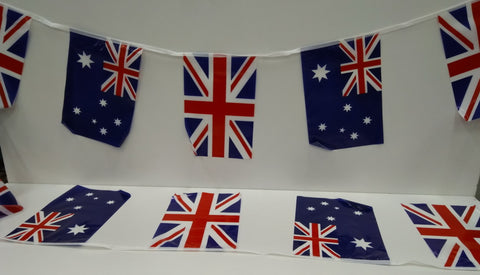 Australia and United Kingdom Alternating String Country Flags