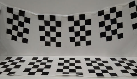 Motor Racing Check String Flags