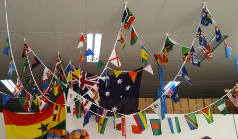  Commonwealth Games Countries string flags 25m