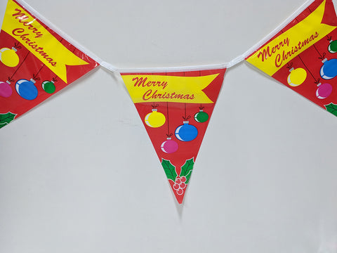 Merry Christmas Baubles String Flags