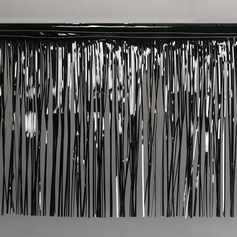 black fringe tinsel 50cm drop 2.5m wide