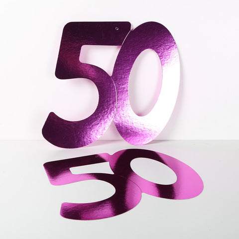 3 Pack 14cm Foilboard Cerise Pink 50