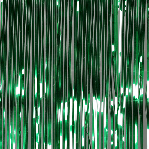 green fringe tinsel 50cm drop 2.5m wide