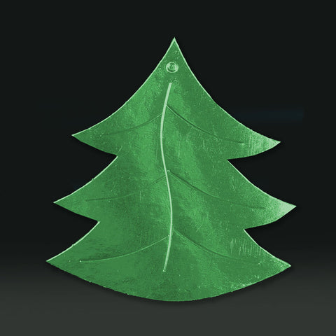 6 Pack 11cm Foilboard Christmas Tree Green