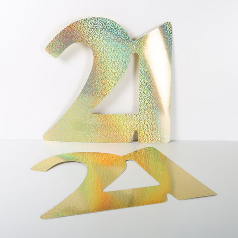 3 Pack 28cm Foilboard Holographic Gold 21