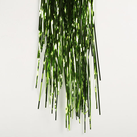 lime fringe tinsel 50cm drop 2.5m wide