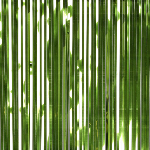 lime fringe tinsel 50cm drop 2.5m wide