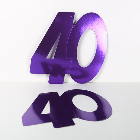 3 Pack 28cm Foilboard Purple 40