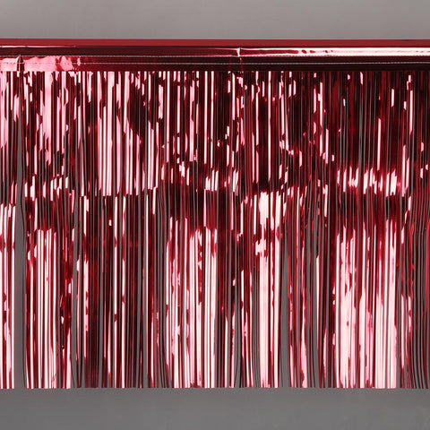 red fringe tinsel 50cm drop 2.5m wide