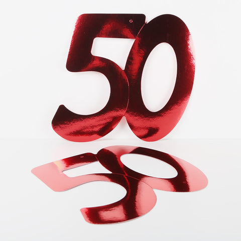 3 Pack 14cm Foilboard Red 50