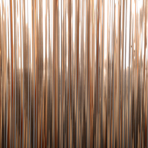 Rose Gold Metallic Fringe Curtain 50cm Drop x 2.5m wide