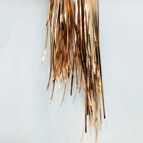 Rose Gold Metallic Fringe Curtain 50cm Drop x 2.5m wide