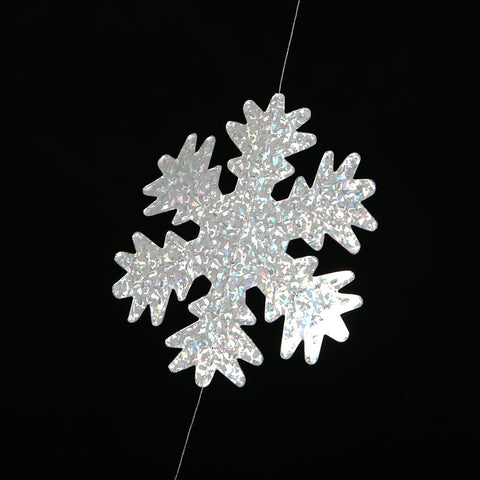 Holographic Snowflake Metallic String Garland zoom