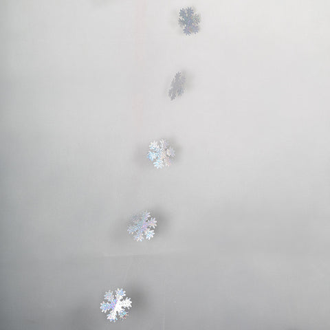 Holographic Snowflake Metallic String Garland