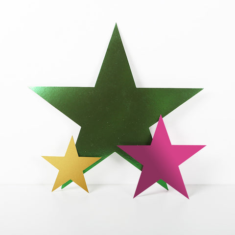 6 Pack 15cm Foilboard Star Purple