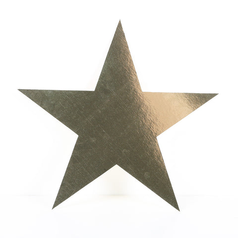6 Pack 15cm Foilboard Star Gold