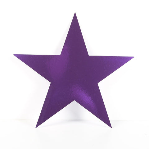 6 Pack 20cm Foilboard Star Purple