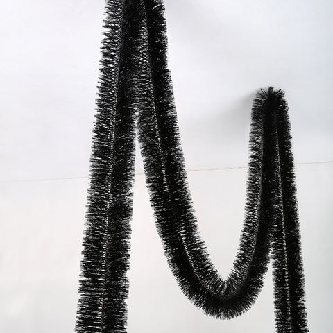 black deluxe tinsel 150mm x 5.5m