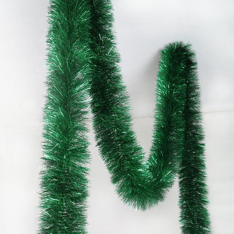 green 4 ply tinsel 150mm x 10m