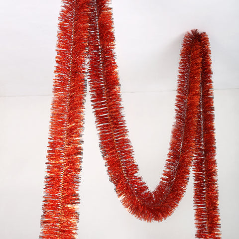 orange 4 ply tinsel 100mm x 5.5m
