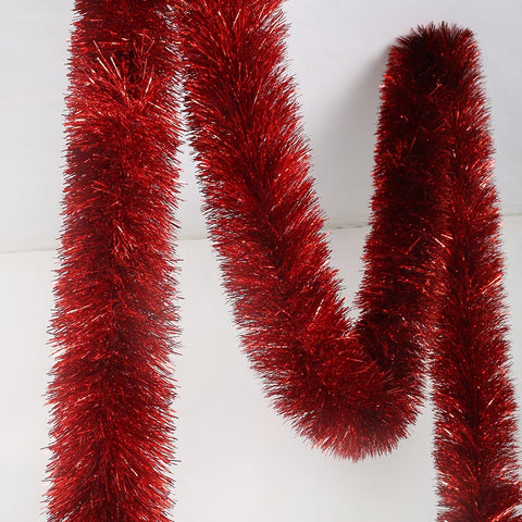 red deluxe tinsel 100mm x 5.5m