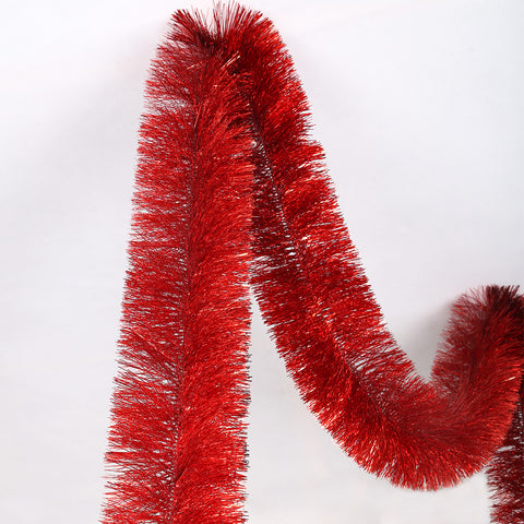 red 4 ply tinsel 100mm x 5.5m