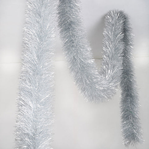 silver 6 ply tinsel 150mm x 10m