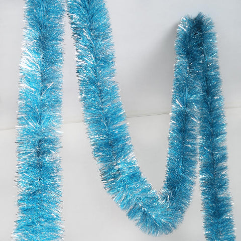 electric blue deluxe tinsel 100mm x 5.5m
