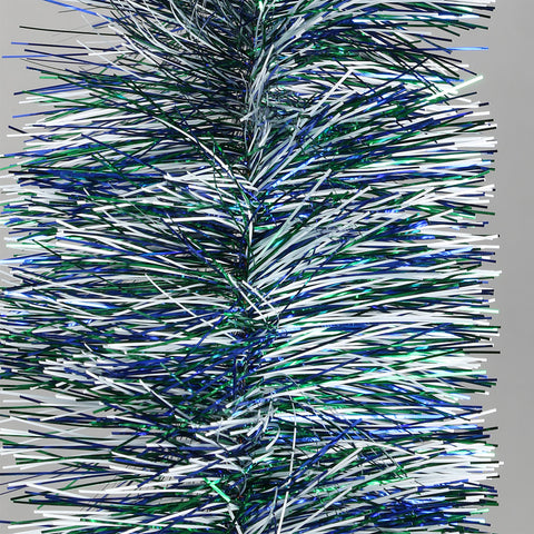 6 ply tinsel white green blue