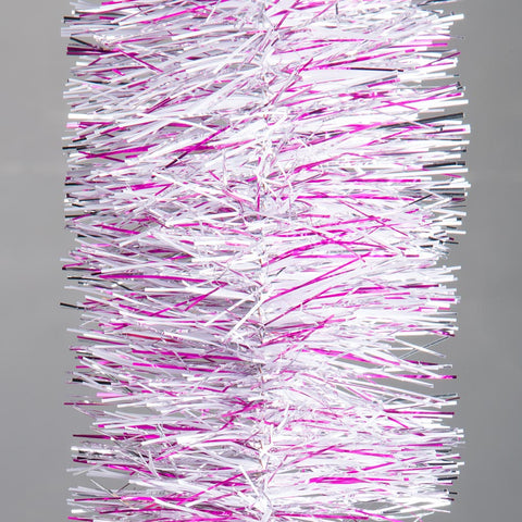 6 ply tinsel to order 150mm white cerise