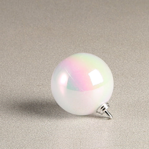 White Iridescent Glossy Bauble 60mm