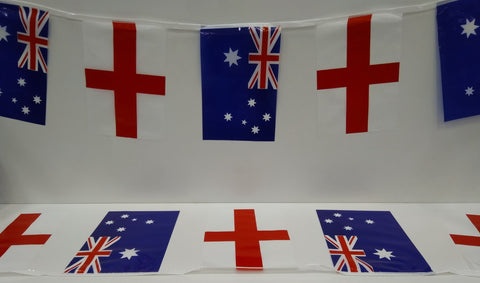 Australia and England Alternating String Country Flags
