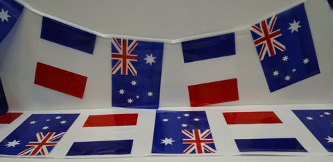 Australia and France Alternating String Country Flags