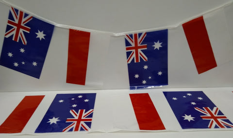 Australia and Indonesia Alternating String Country Flags
