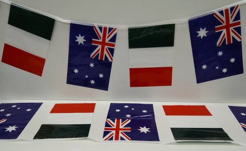  Australia and Italy Alternating String Country Flags