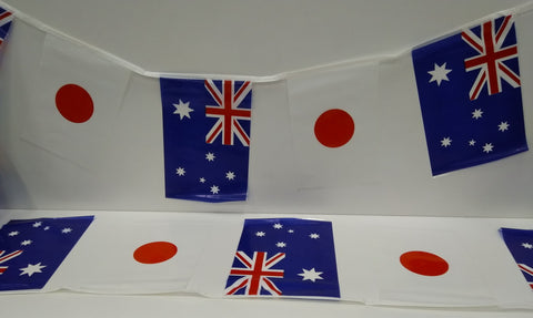 Australia and Japan Alternating String Country Flags