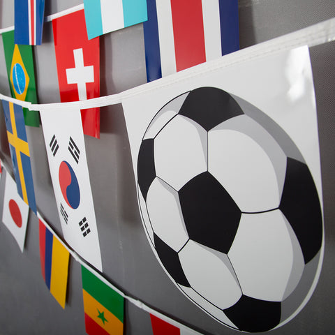  2018 World Cup 15m string flag bunting with all competing country flags