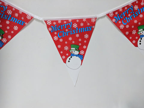 Merry Christmas Snowman String Flags