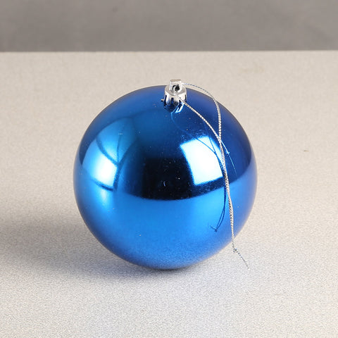  Blue Glossy Bauble 100mm