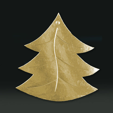 6 Pack 11cm Foilboard Christmas Tree Gold