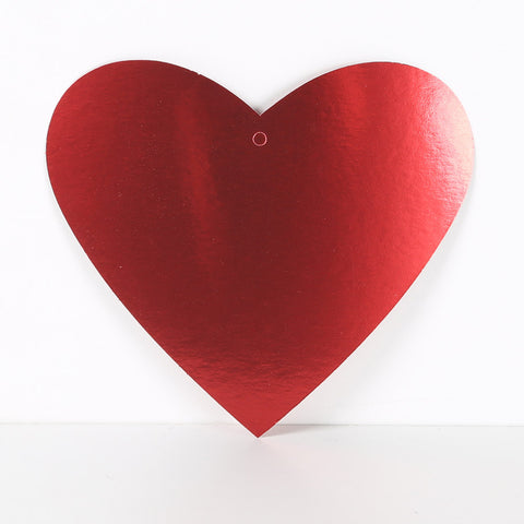  6 Pack 20cm Foilboard Heart Red