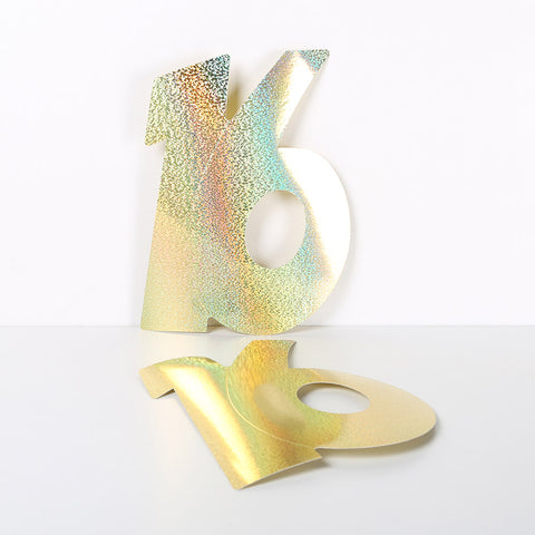 3 Pack 14cm Foilboard Holographic Gold 16