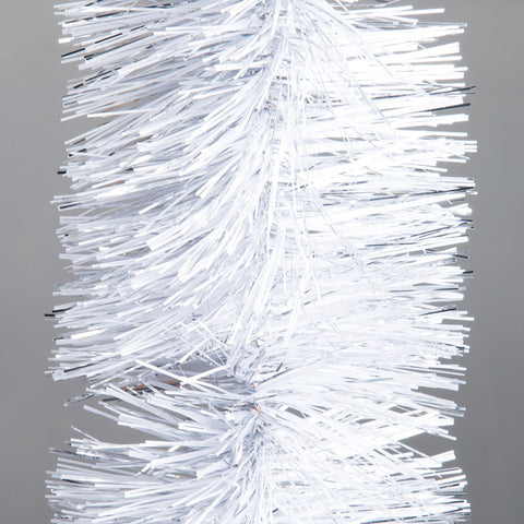 white silver deluxe tinsel 150mm x 5.5m